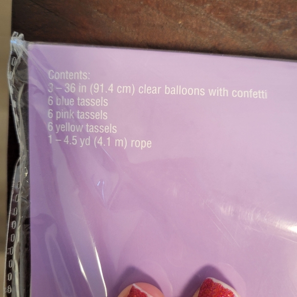 Celebrate It Set of 6-36" Jumbo Balloons with confetti - Picture 5 of 5